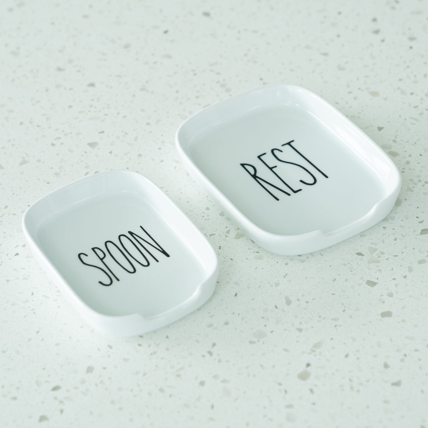 Porcelain Nesting Spoon Rest 2pc Set - Spoon/Rest