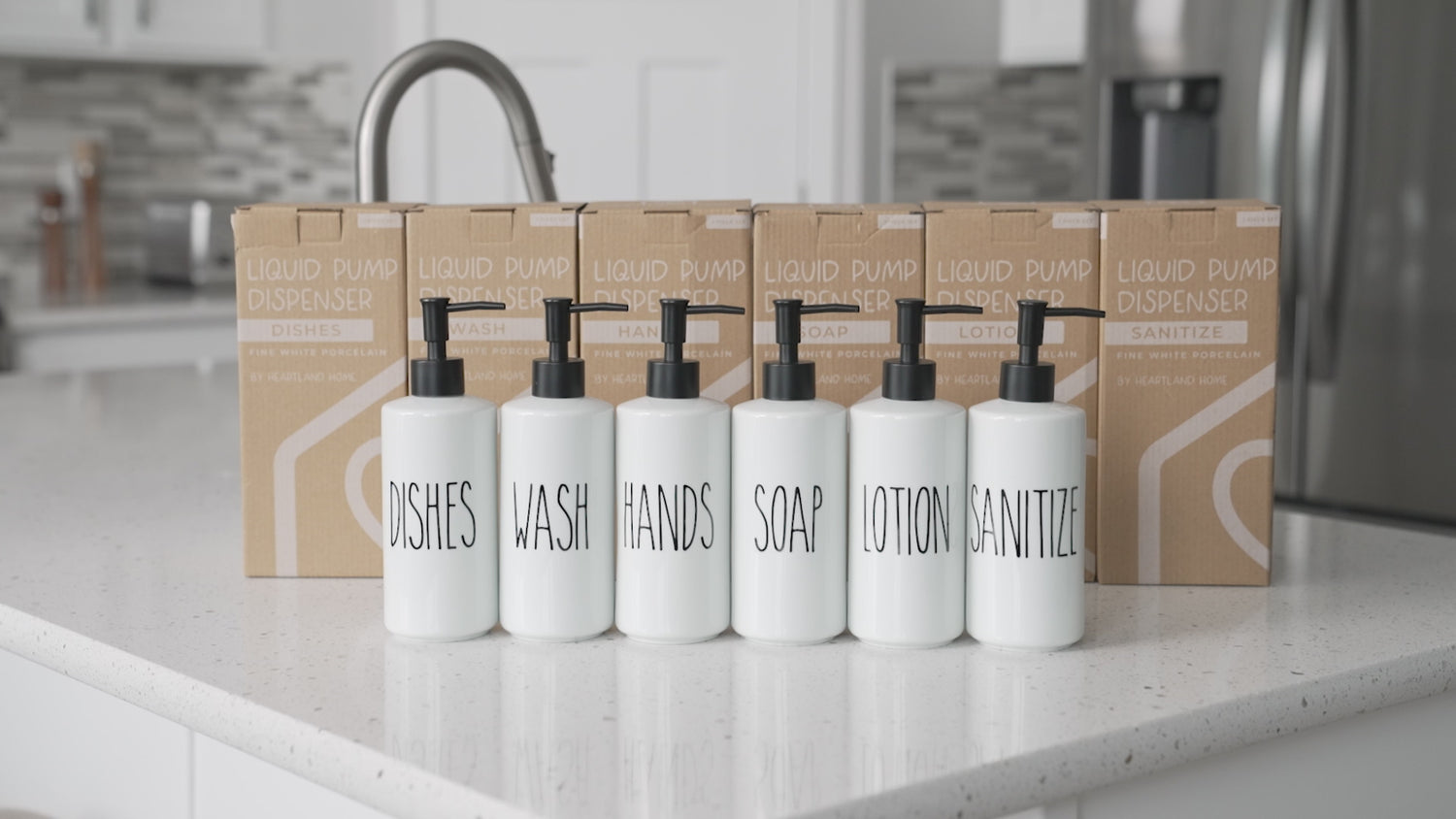 Porcelain 16oz Mix & Match Dispenser Bottles