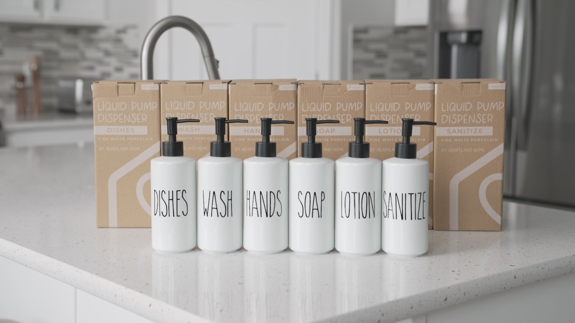 Porcelain 16oz Mix & Match Dispenser Bottles