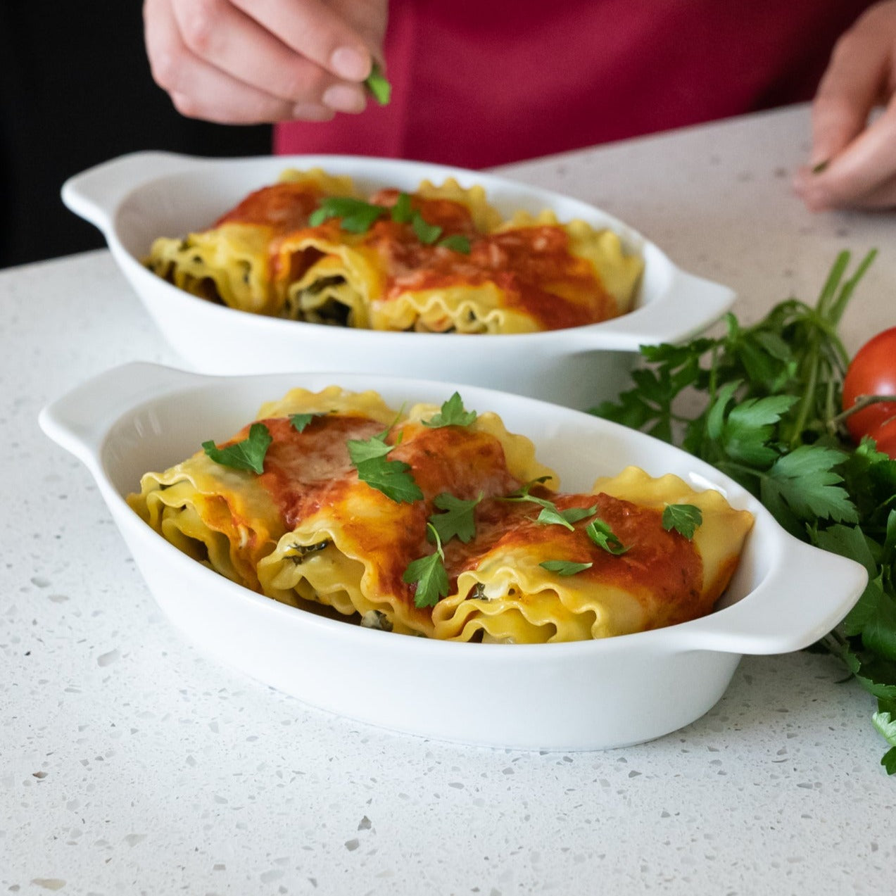 Porcelain Single Serving Au Gratin Dish Set