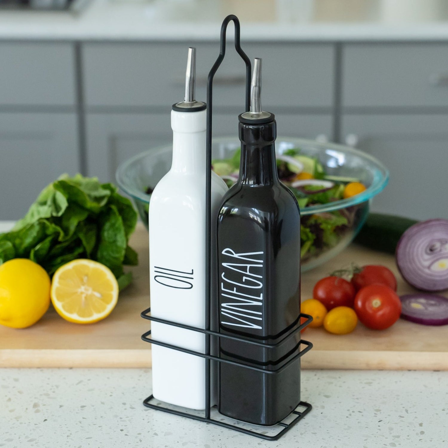 Ceramic Olive Oil & Vinegar Dispenser