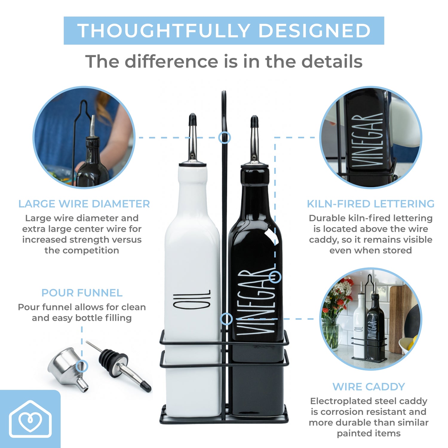 Ceramic Olive Oil & Vinegar Dispenser