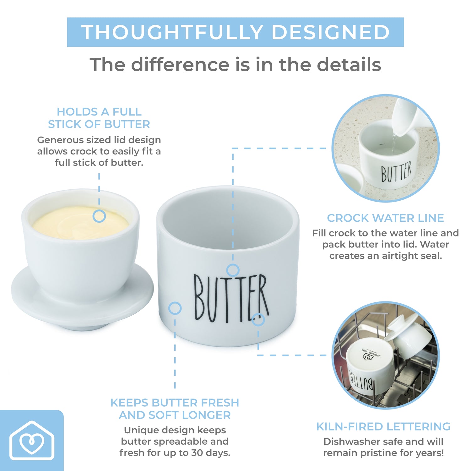 Porcelain French Butter Crock