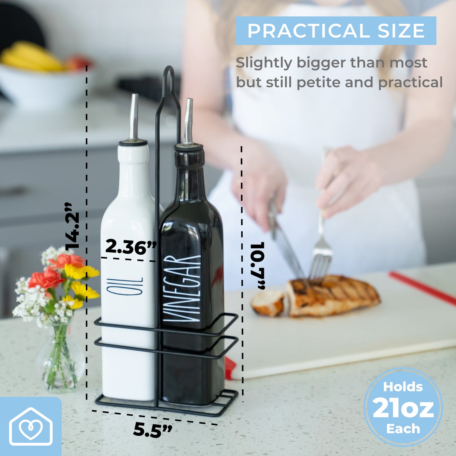 Ceramic Olive Oil & Vinegar Dispenser