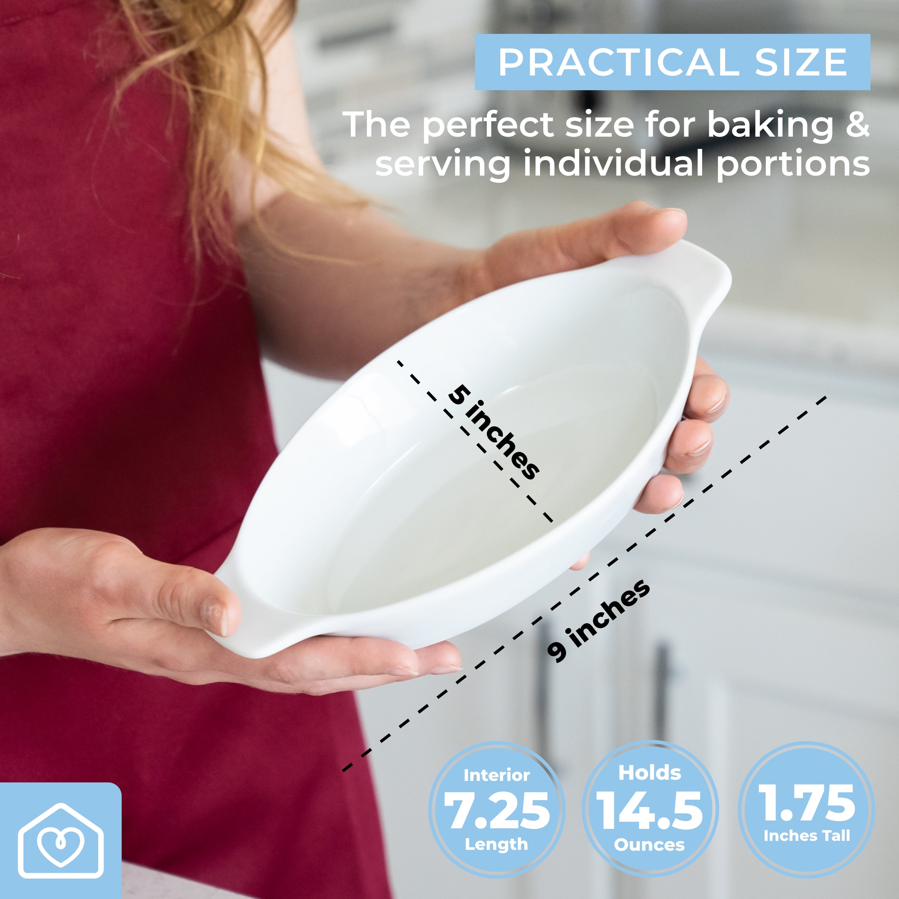 Porcelain Single Serving Au Gratin Dish Set