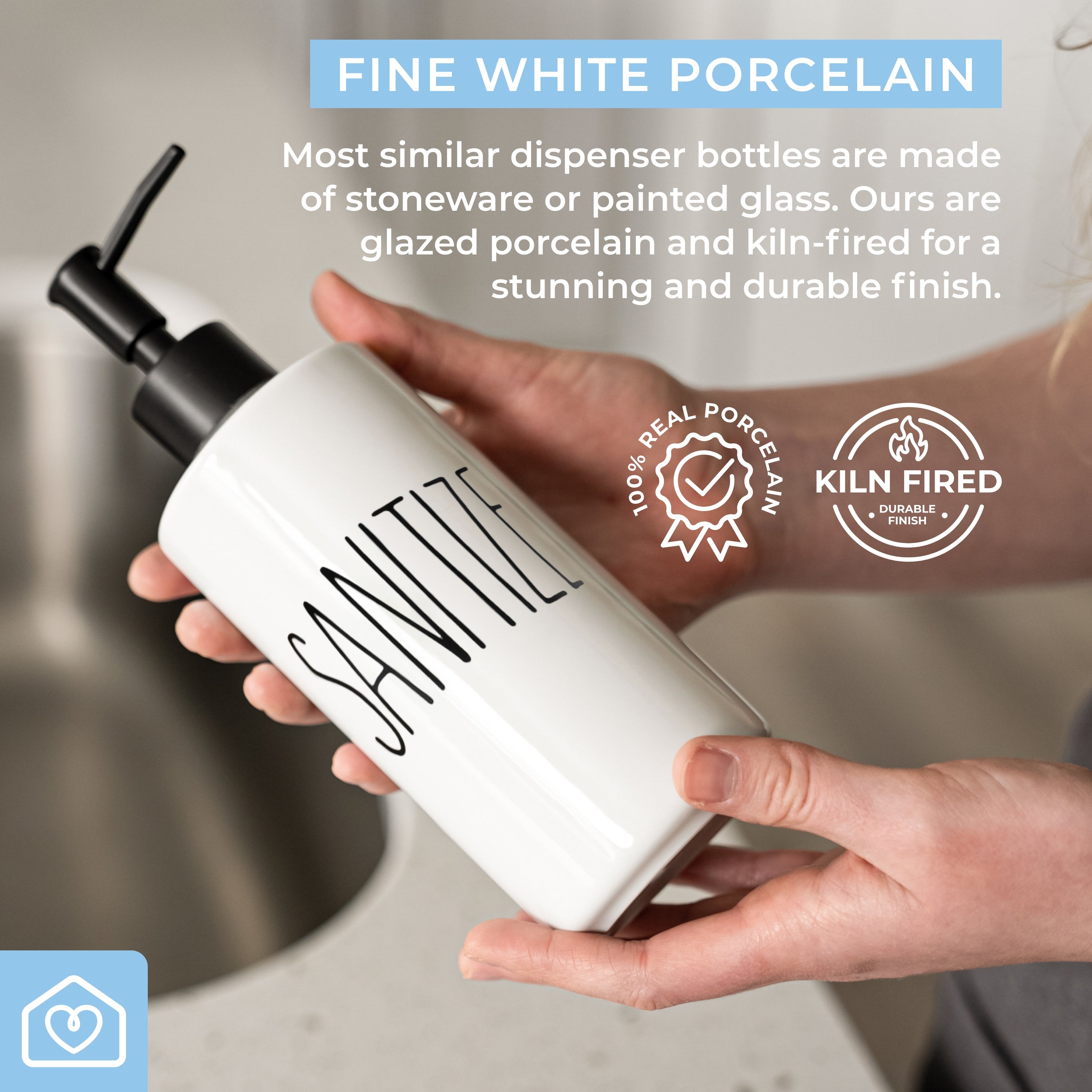 Porcelain 16oz Mix & Match Dispenser Bottles
