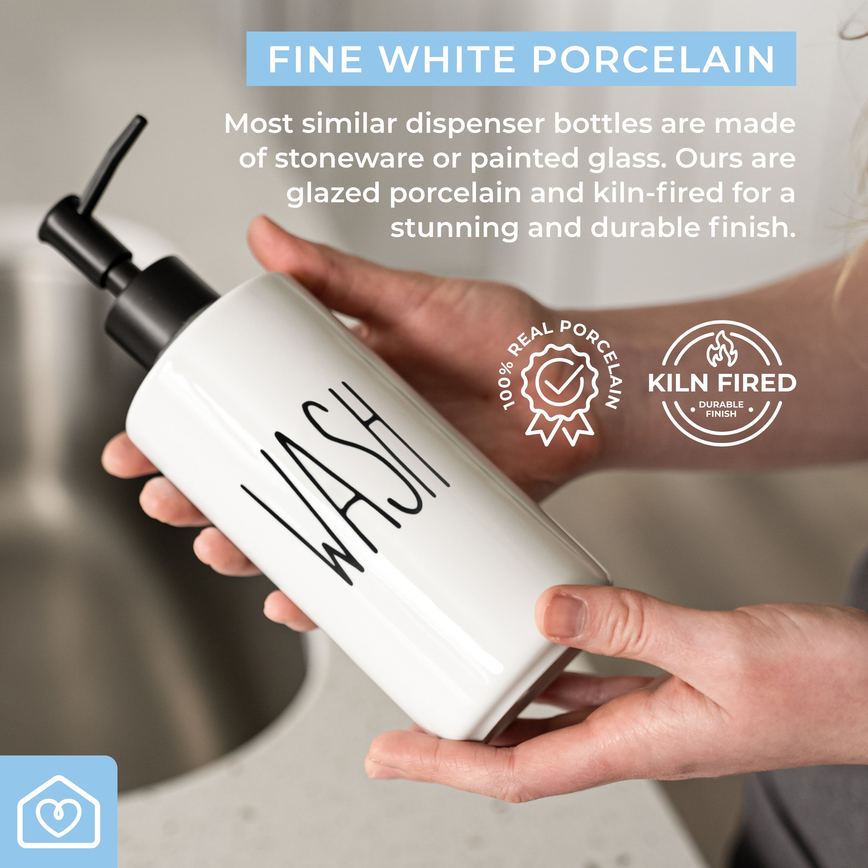 Porcelain 16oz Mix & Match Dispenser Bottles