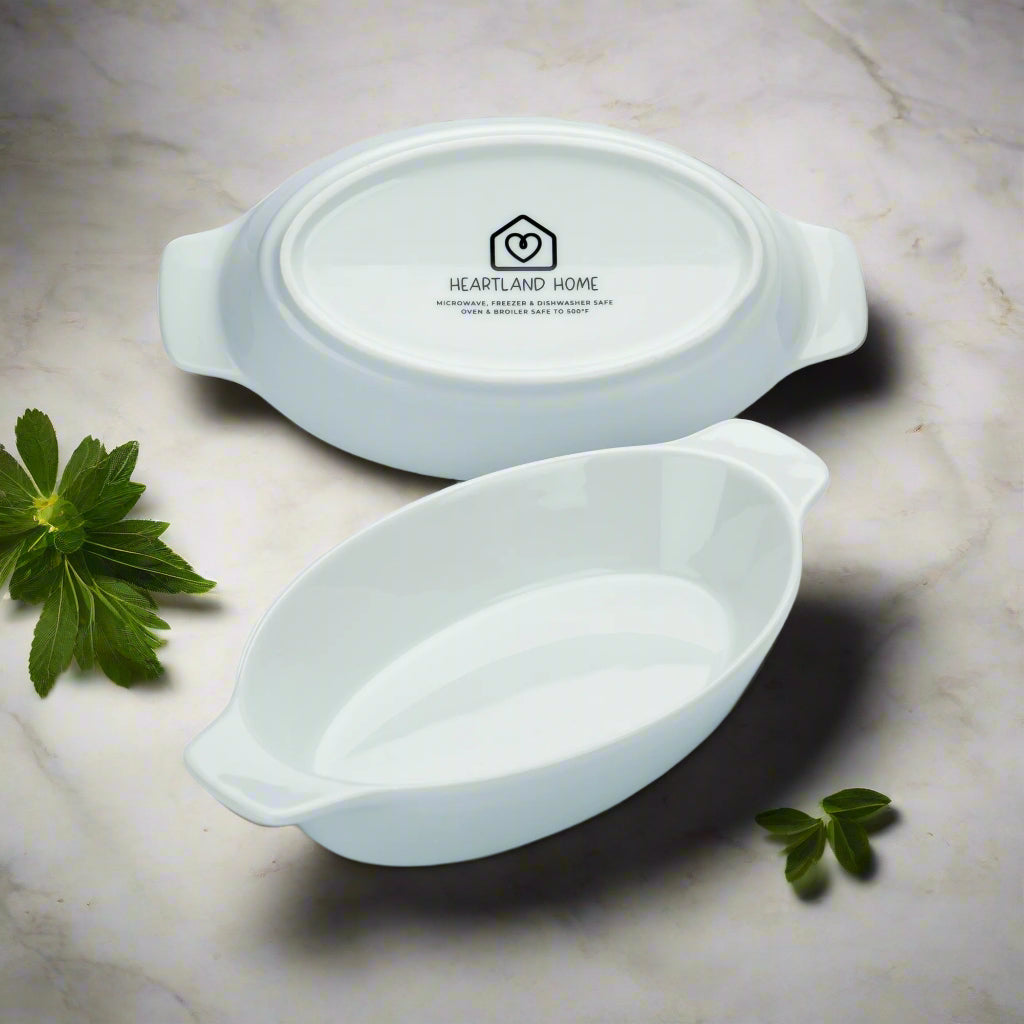 Porcelain Single Serving Au Gratin Dish Set