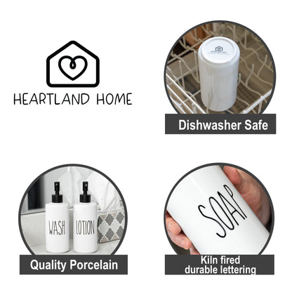 Porcelain 16oz Mix &amp; Match Dispenser Bottles