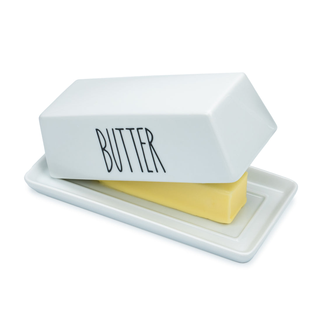 Porcelain Covered Butter Dish without Handle