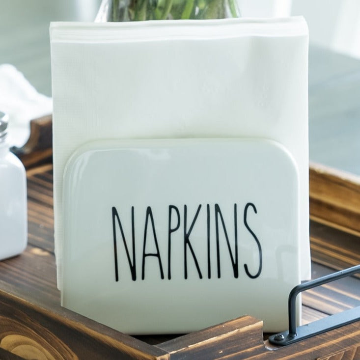 Porcelain White Napkin Holder