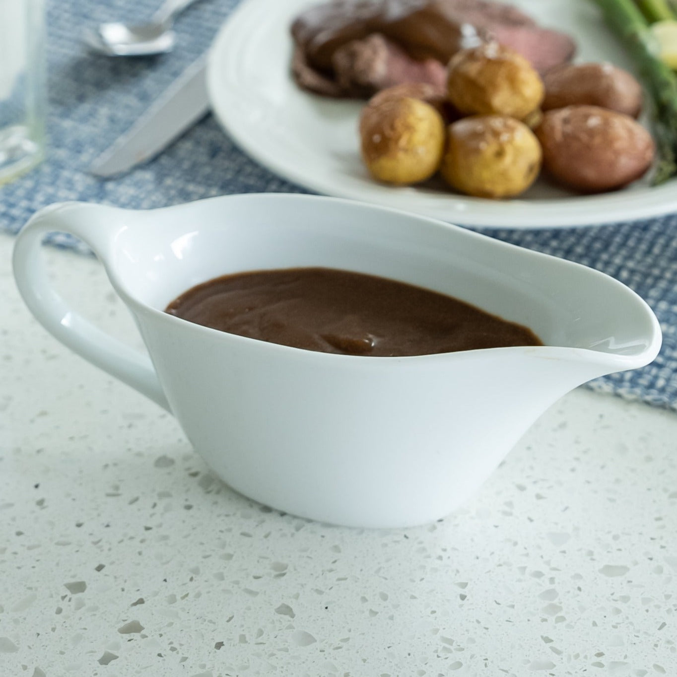 Porcelain Gravy Boat. Large White Gravy Boat Heartland Home