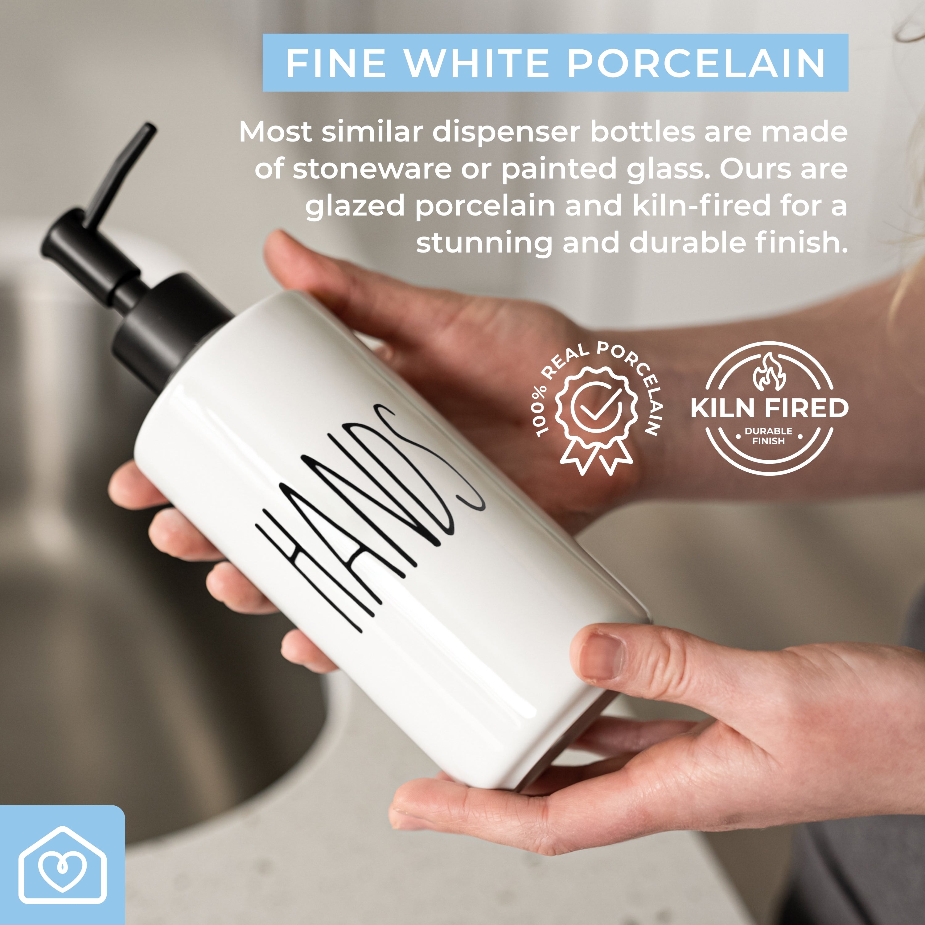 Porcelain 16oz Mix &amp; Match Dispenser Bottles